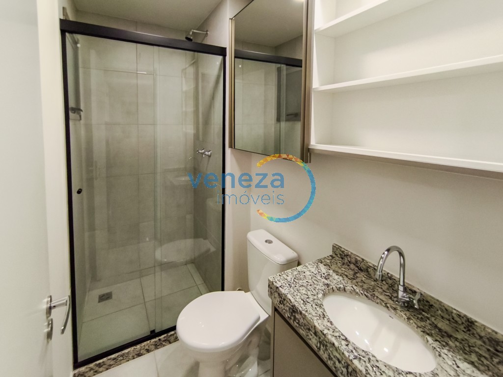 Apartamento para locação no bairro Gleba Palhano de Londrina com 51m<sup>2</sup> útil, 2 quartos, 1 vaga de garagem