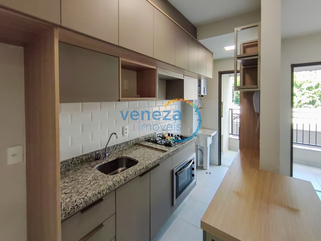 Apartamento para locação no bairro Gleba Palhano de Londrina com 51m<sup>2</sup> útil, 2 quartos, 1 vaga de garagem
