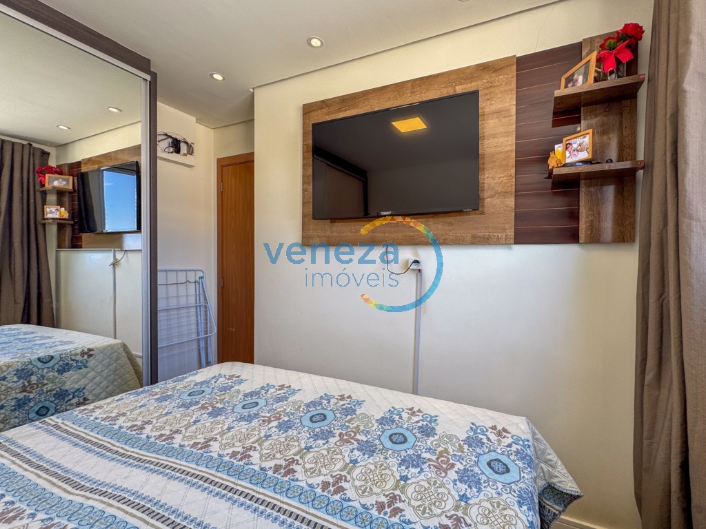 Apartamento à venda no bairro Gleba Palhano de Londrina com 46m<sup>2</sup> útil, 2 quartos, 1 vaga de garagem