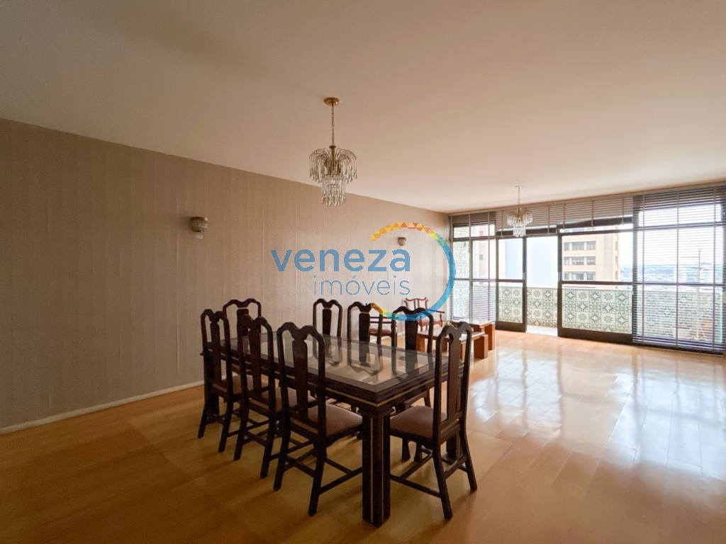Apartamento para locacao no Centro em Londrina com 300m² por R$ 2.950,00