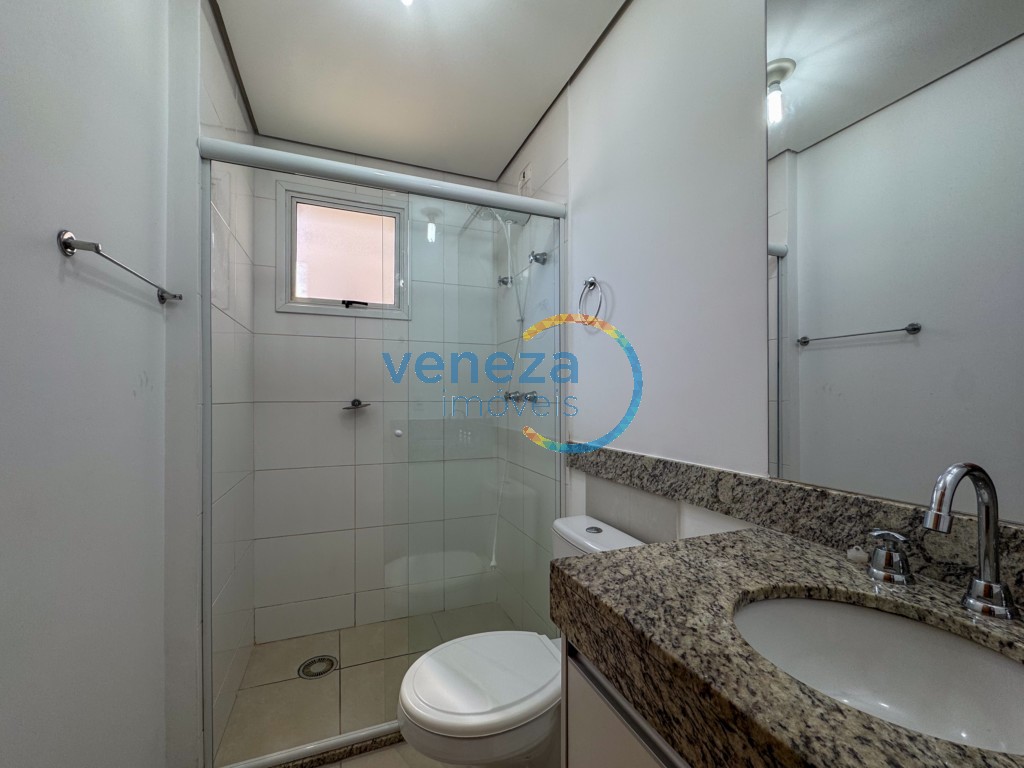 Apartamento para locação no bairro Gleba Palhano de Londrina com 78.73m<sup>2</sup> útil, 3 quartos, 2 vagas de garagem