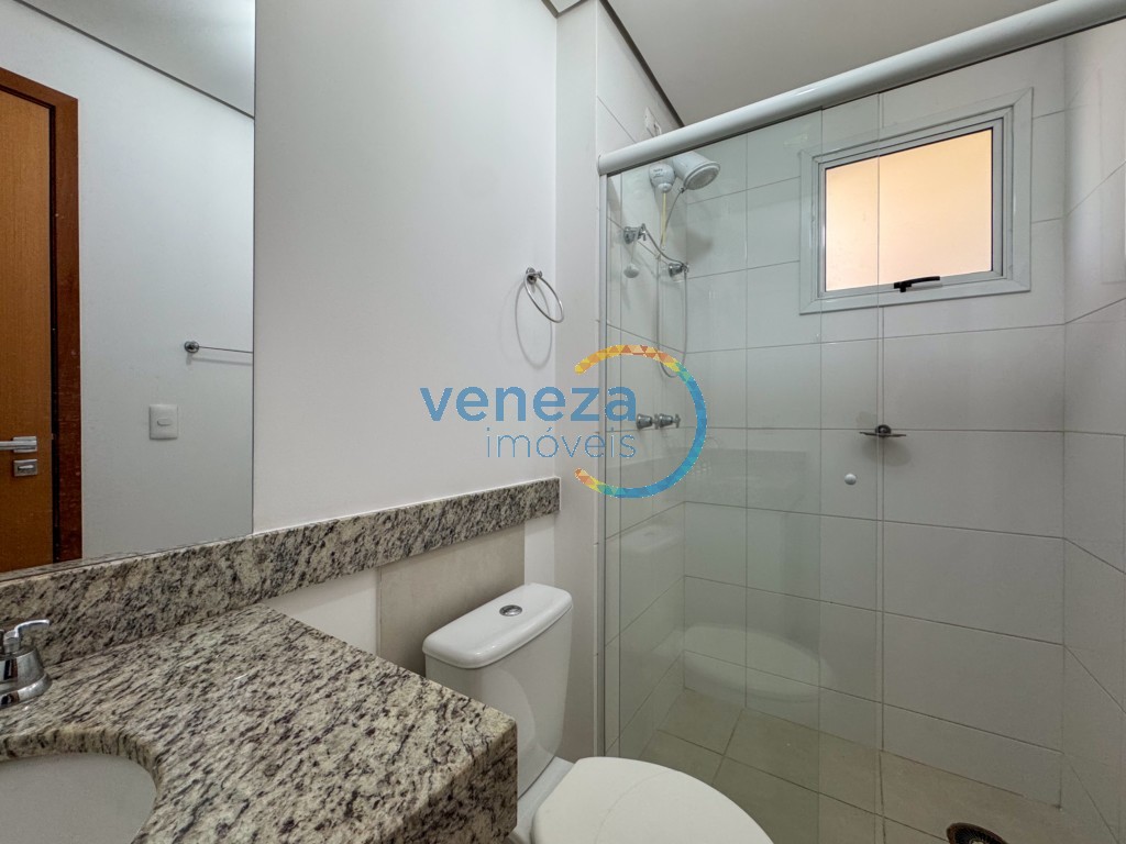 Apartamento para locação no bairro Gleba Palhano de Londrina com 78.73m<sup>2</sup> útil, 3 quartos, 2 vagas de garagem