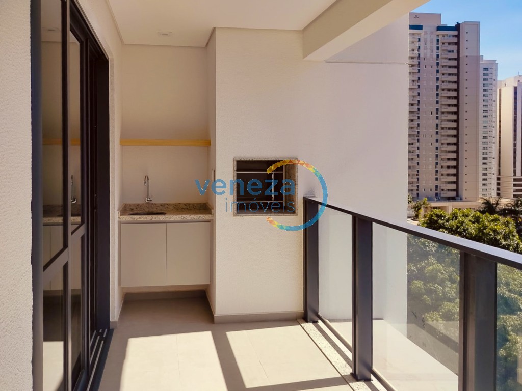 Apartamento para locação no bairro Gleba Palhano de Londrina com 104m<sup>2</sup> útil, 3 quartos, 2 vagas de garagem