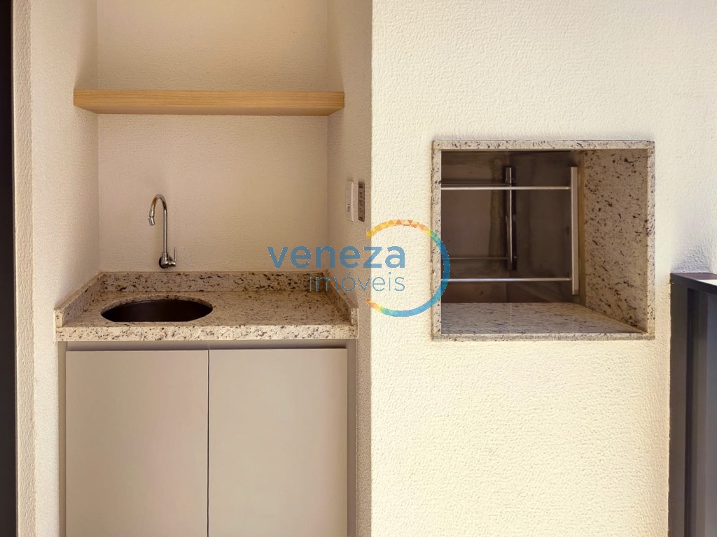Apartamento para locação no bairro Gleba Palhano de Londrina com 104m<sup>2</sup> útil, 3 quartos, 2 vagas de garagem