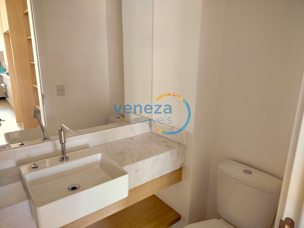 Apartamento para locação no bairro Gleba Palhano de Londrina com 104m<sup>2</sup> útil, 3 quartos, 2 vagas de garagem