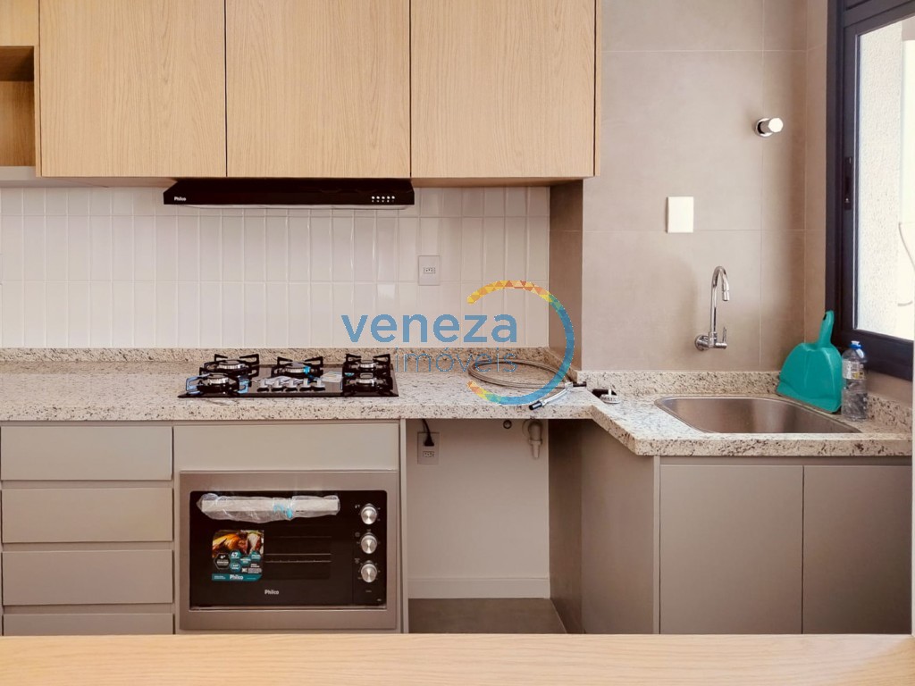 Apartamento para locação no bairro Gleba Palhano de Londrina com 104m<sup>2</sup> útil, 3 quartos, 2 vagas de garagem