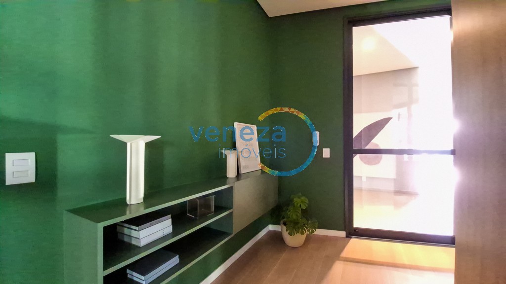 Apartamento para locação no bairro Gleba Palhano de Londrina com 104m<sup>2</sup> útil, 3 quartos, 2 vagas de garagem