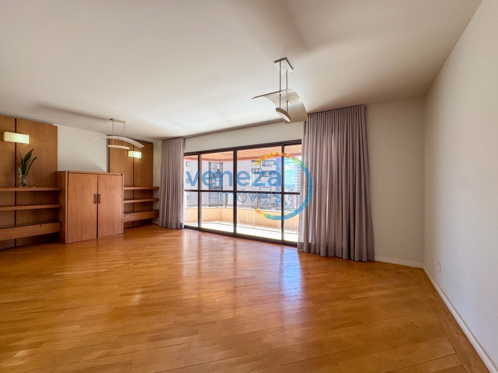 Apartamento para locação no bairro Centro de Londrina com 187m<sup>2</sup> útil, 4 quartos, 2 vagas de garagem