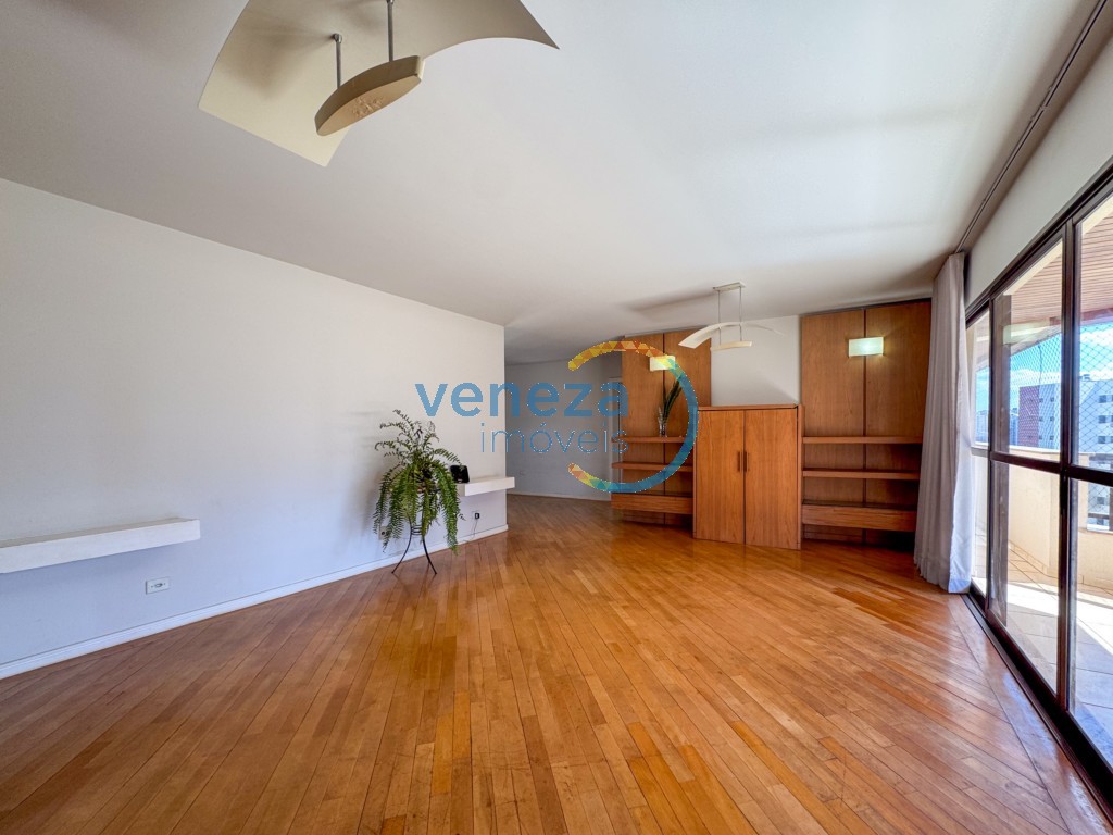 Apartamento para locação no bairro Centro de Londrina com 187m<sup>2</sup> útil, 4 quartos, 2 vagas de garagem