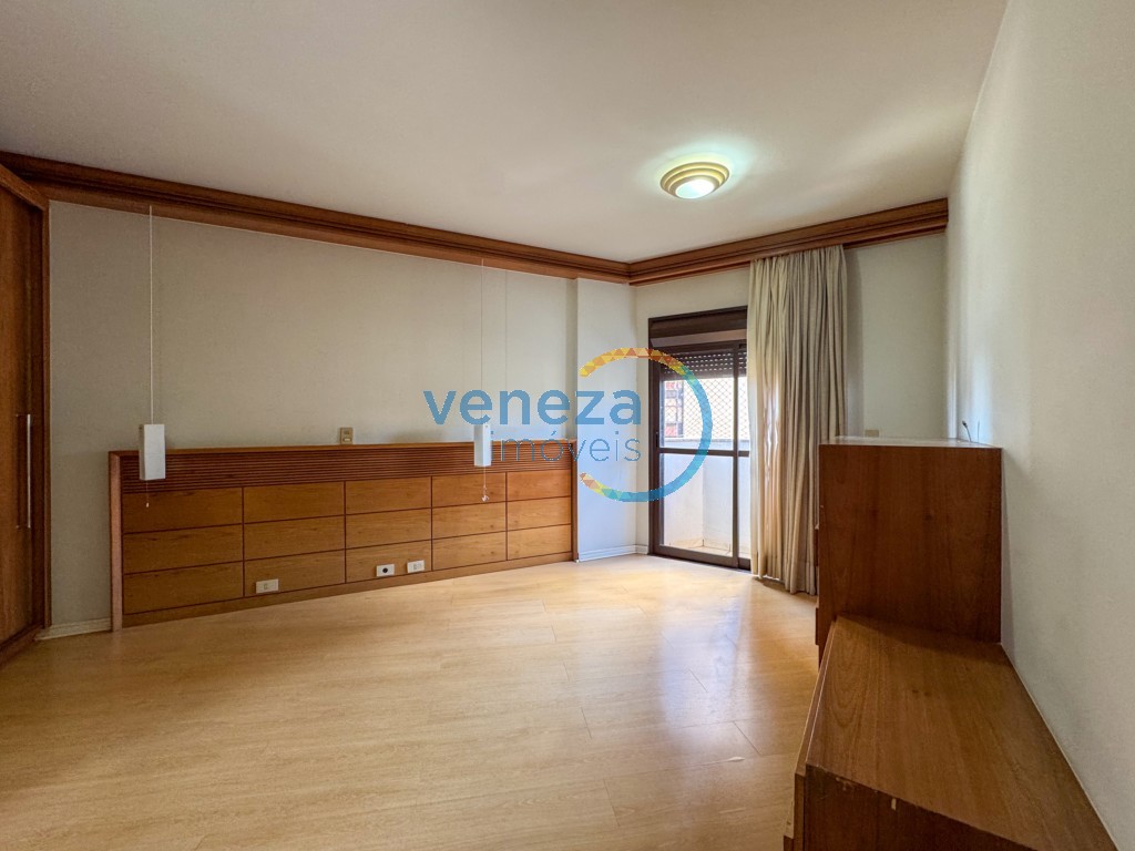 Apartamento para locação no bairro Centro de Londrina com 187m<sup>2</sup> útil, 4 quartos, 2 vagas de garagem