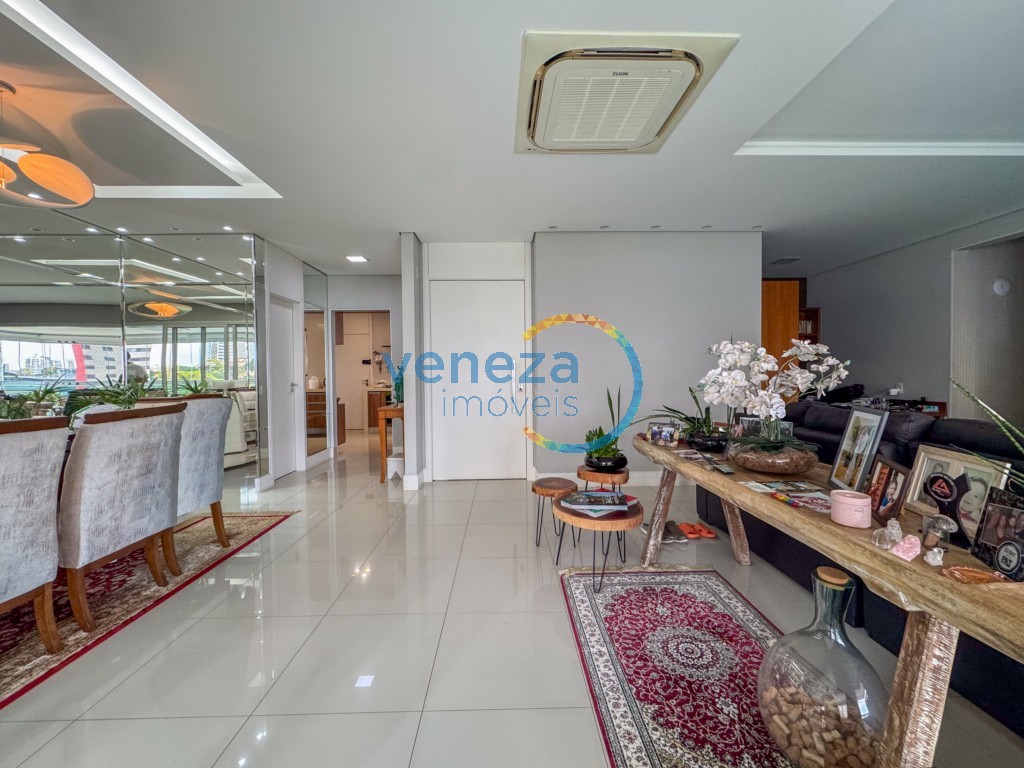 Apartamento à venda no bairro Gleba Palhano de Londrina com 182.49m<sup>2</sup> útil, 4 quartos, 3 vagas de garagem