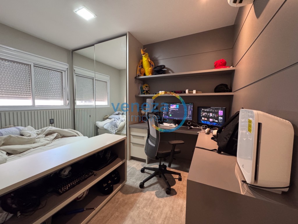 Apartamento à venda no bairro Gleba Palhano de Londrina com 182.49m<sup>2</sup> útil, 4 quartos, 3 vagas de garagem