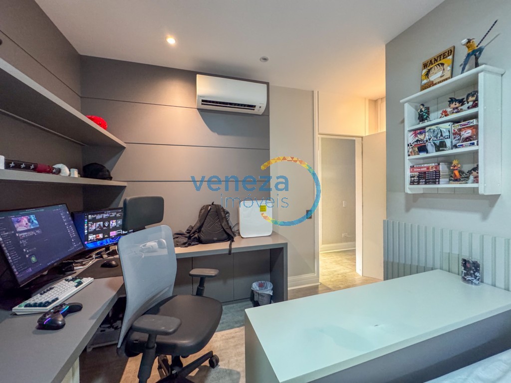 Apartamento à venda no bairro Gleba Palhano de Londrina com 182.49m<sup>2</sup> útil, 4 quartos, 3 vagas de garagem