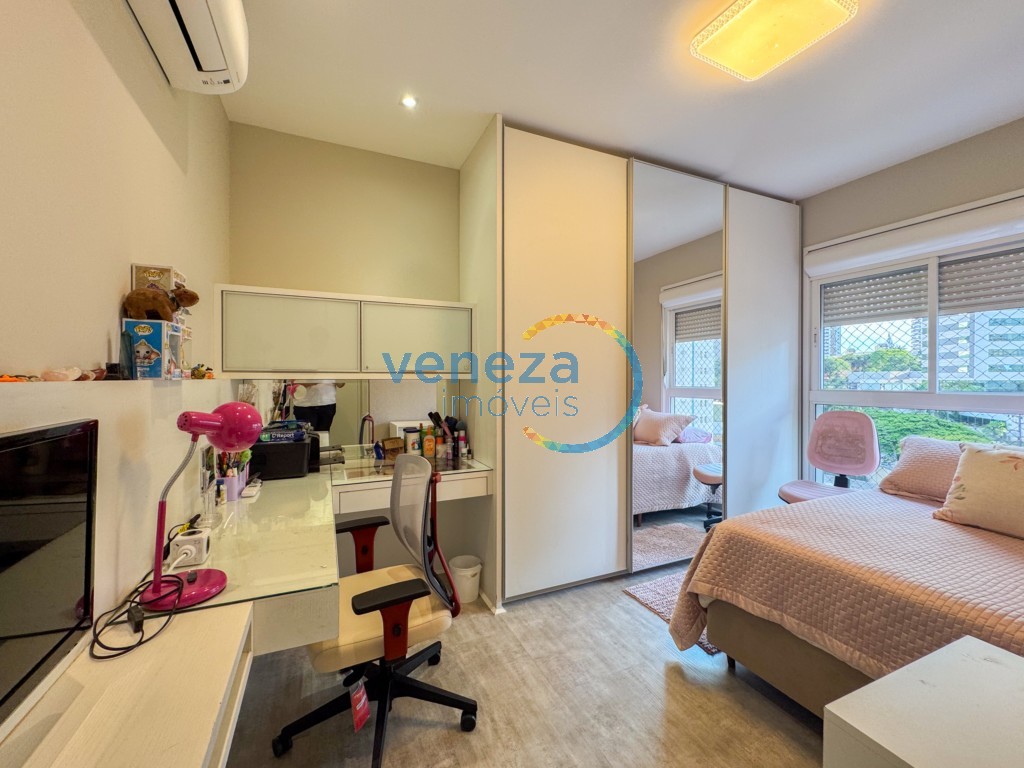 Apartamento à venda no bairro Gleba Palhano de Londrina com 182.49m<sup>2</sup> útil, 4 quartos, 3 vagas de garagem