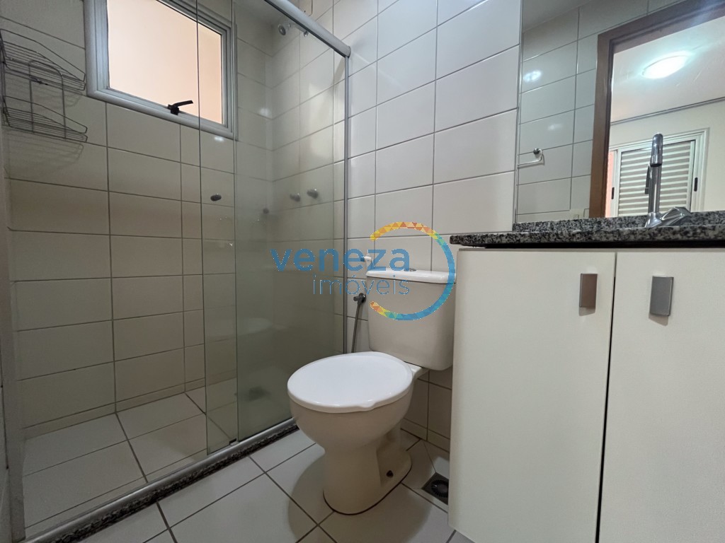 Apartamento para locação no bairro Gleba Palhano de Londrina com 69.72m<sup>2</sup> útil, 3 quartos, 2 vagas de garagem