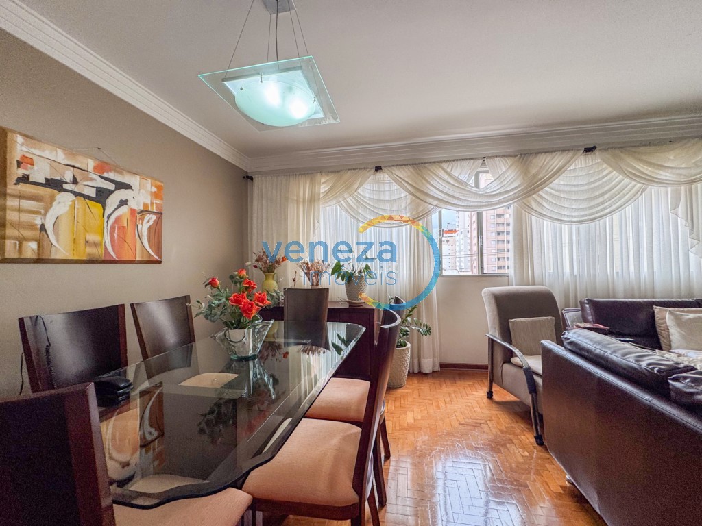 Apartamento à venda no bairro Centro de Londrina com 115m<sup>2</sup> útil, 3 quartos, 1 vaga de garagem