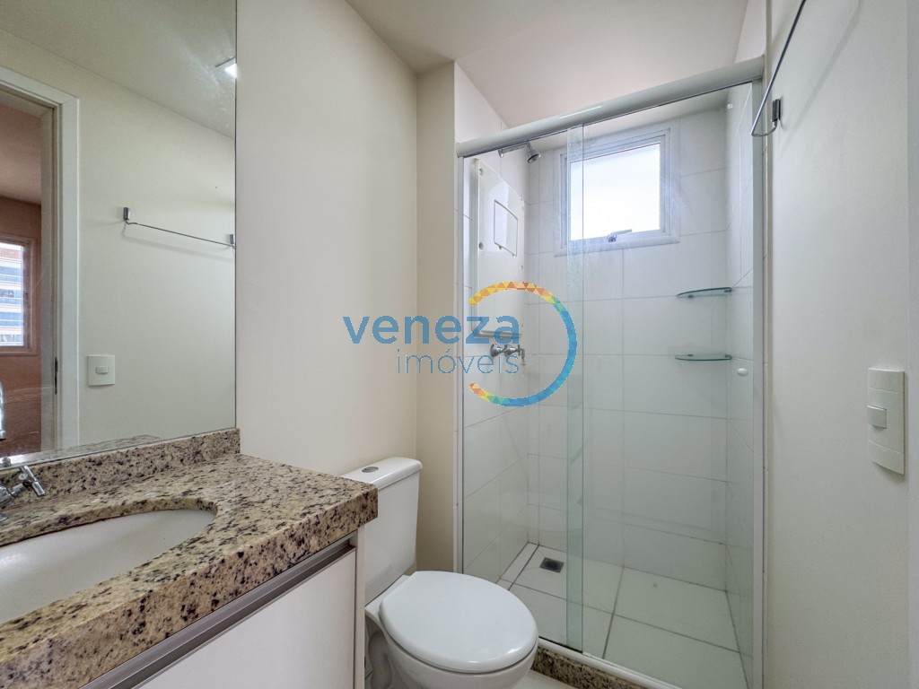 Apartamento para locação no bairro Gleba Palhano de Londrina com 78.21m<sup>2</sup> útil, 2 quartos, 2 vagas de garagem