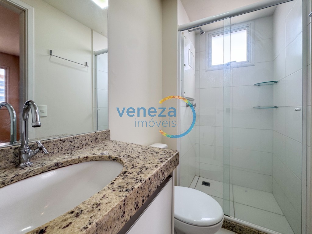 Apartamento para locação no bairro Gleba Palhano de Londrina com 78.21m<sup>2</sup> útil, 2 quartos, 2 vagas de garagem