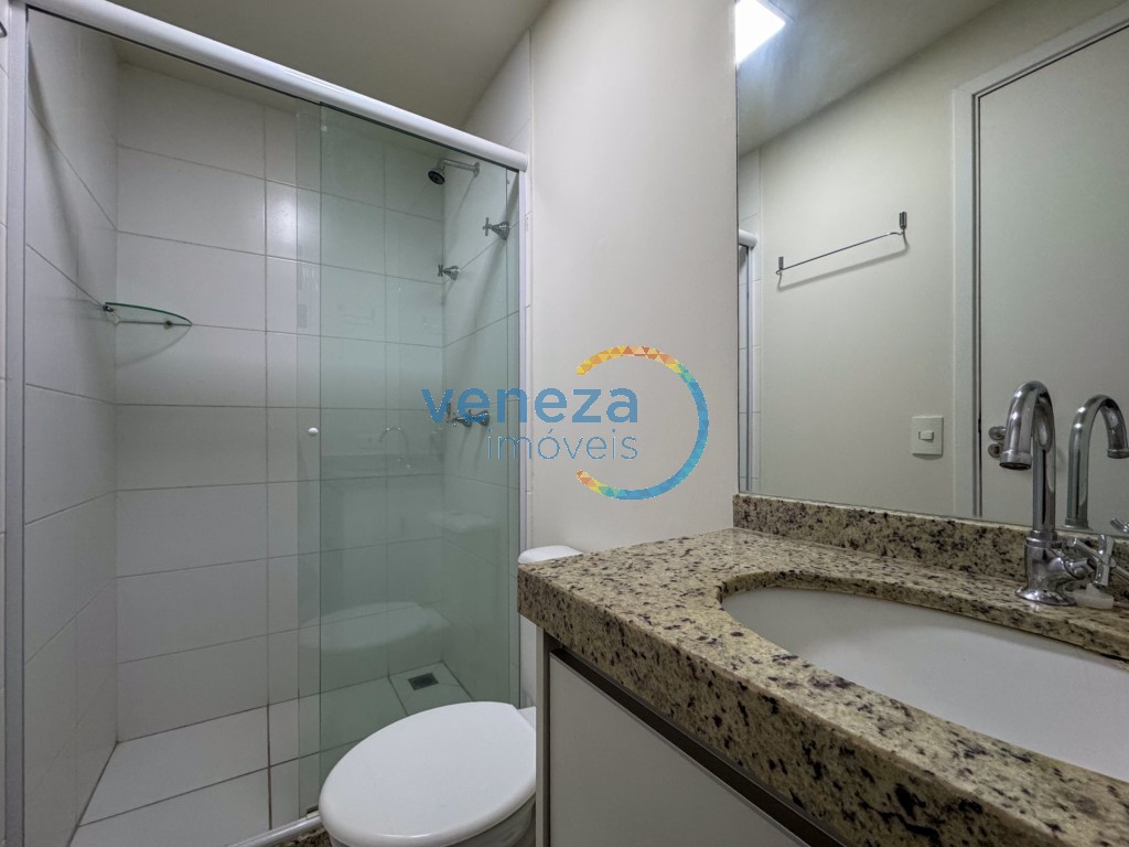 Apartamento para locação no bairro Gleba Palhano de Londrina com 78.21m<sup>2</sup> útil, 2 quartos, 2 vagas de garagem
