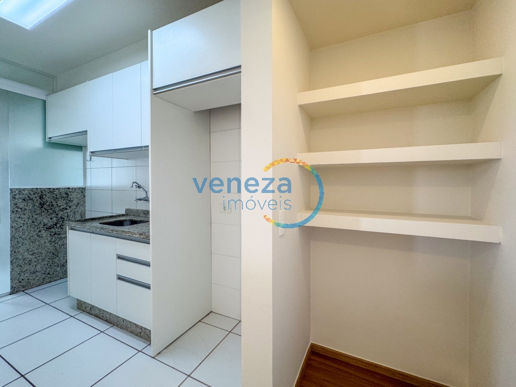Apartamento para locação no bairro Gleba Palhano de Londrina com 78.21m<sup>2</sup> útil, 2 quartos, 2 vagas de garagem