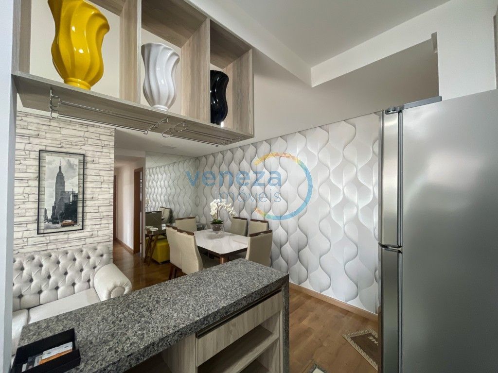 Apartamento à venda no bairro Gleba Palhano de Londrina com 69m<sup>2</sup> útil, 3 quartos, 1 vaga de garagem