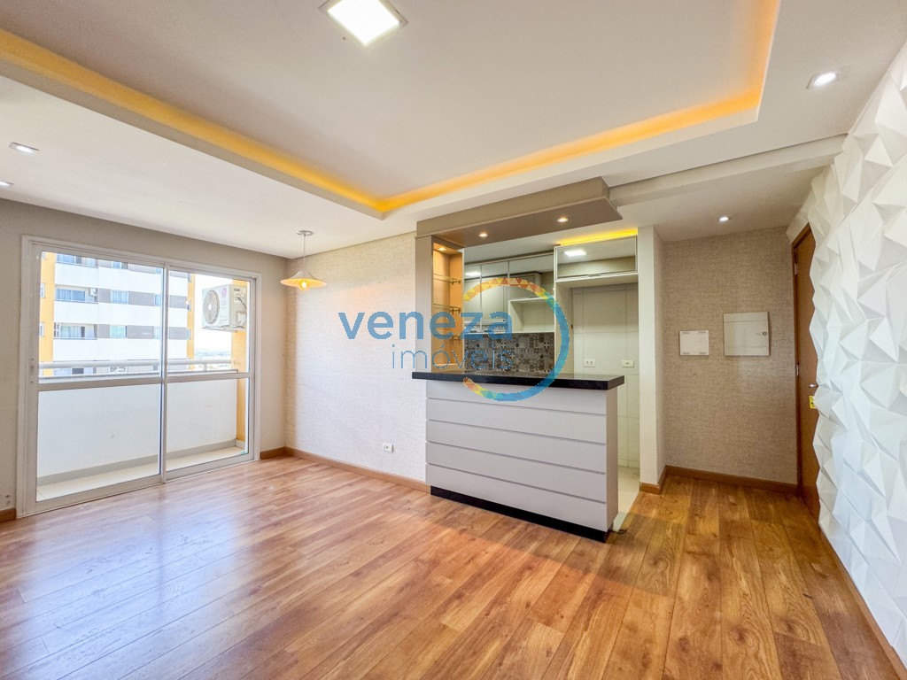 Apartamento à venda no bairro Gleba Palhano de Londrina com 68m<sup>2</sup> útil, 3 quartos, 1 vaga de garagem