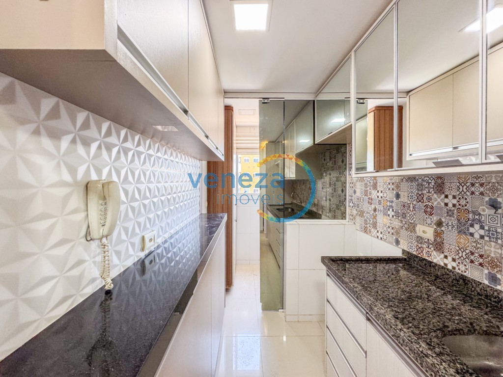 Apartamento à venda no bairro Gleba Palhano de Londrina com 68m<sup>2</sup> útil, 3 quartos, 1 vaga de garagem