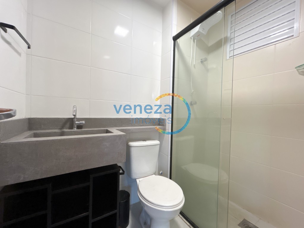 Apartamento para locação no bairro Gleba Palhano de Londrina com 46m<sup>2</sup> útil, 2 quartos, 1 vaga de garagem