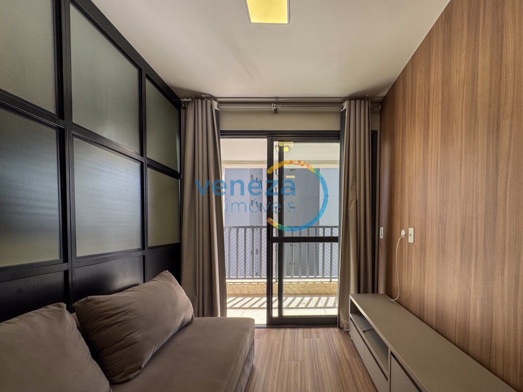 Apartamento para locação no bairro Gleba Palhano de Londrina com 45m<sup>2</sup> útil, 1 quarto, 1 vaga de garagem