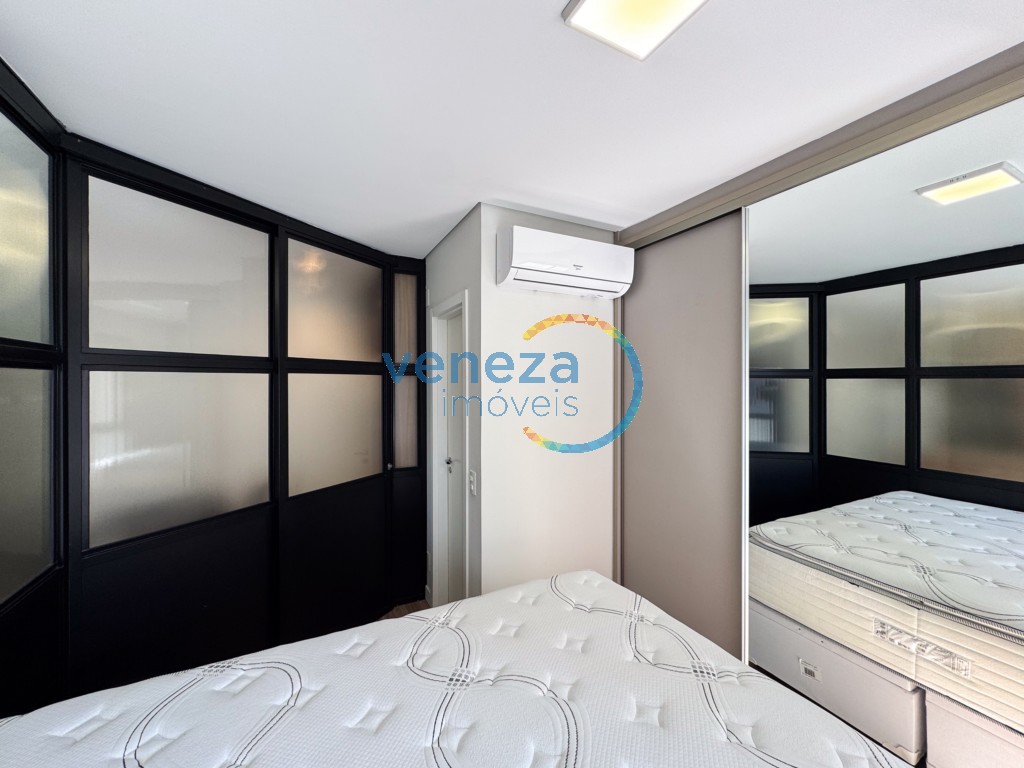 Apartamento para locação no bairro Gleba Palhano de Londrina com 45m<sup>2</sup> útil, 1 quarto, 1 vaga de garagem