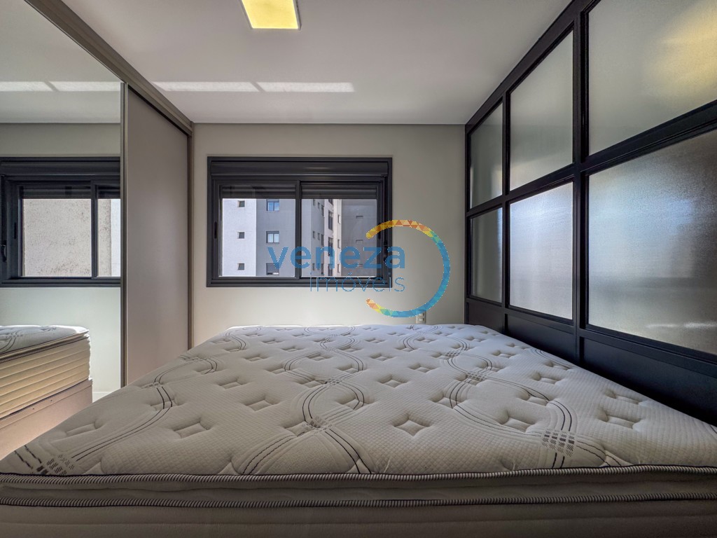 Apartamento para locação no bairro Gleba Palhano de Londrina com 45m<sup>2</sup> útil, 1 quarto, 1 vaga de garagem