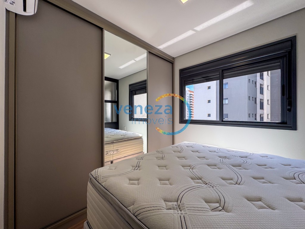 Apartamento para locação no bairro Gleba Palhano de Londrina com 45m<sup>2</sup> útil, 1 quarto, 1 vaga de garagem