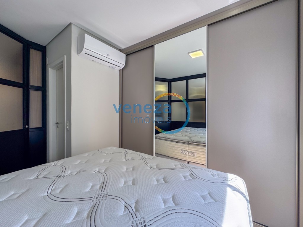 Apartamento para locação no bairro Gleba Palhano de Londrina com 45m<sup>2</sup> útil, 1 quarto, 1 vaga de garagem