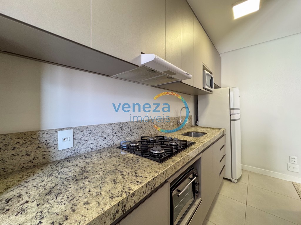 Apartamento para locação no bairro Gleba Palhano de Londrina com 45m<sup>2</sup> útil, 1 quarto, 1 vaga de garagem