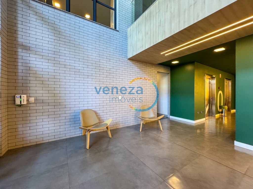 Apartamento para locação no bairro Gleba Palhano de Londrina com 45m<sup>2</sup> útil, 1 quarto, 1 vaga de garagem