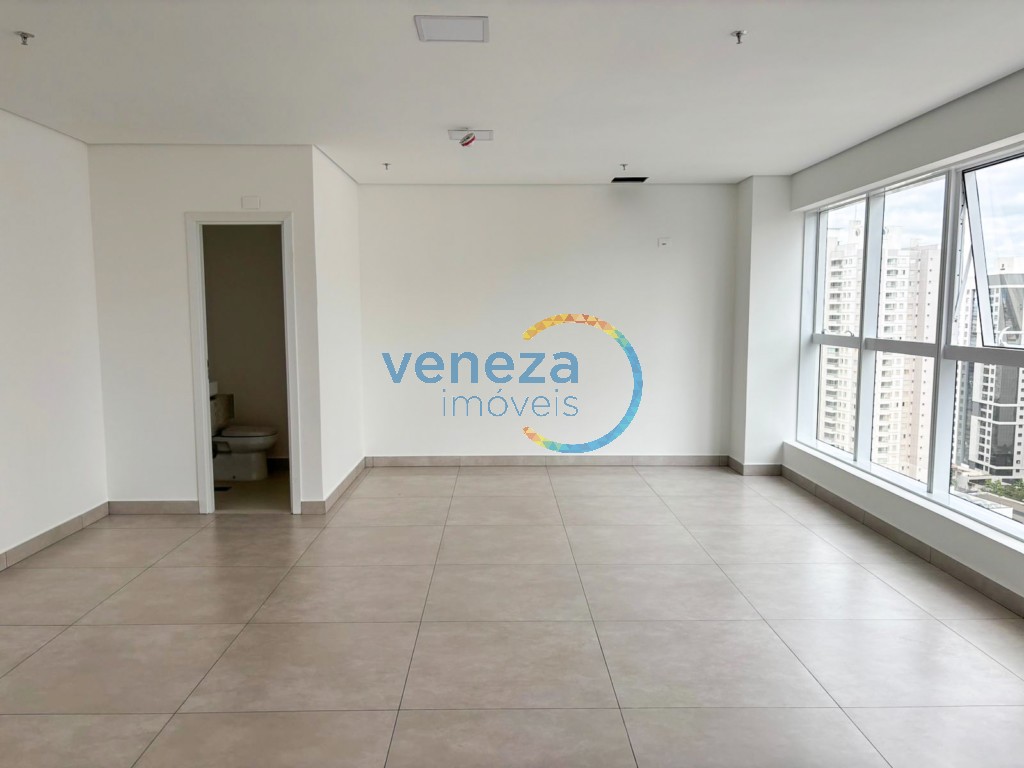 Sala para locação no bairro Gleba Palhano de Londrina com 70m<sup>2</sup> útil, 1 vaga de garagem