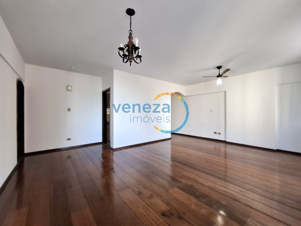 Apartamento para locação no bairro Centro de Londrina com 141.49m<sup>2</sup> útil, 3 quartos, 1 vaga de garagem