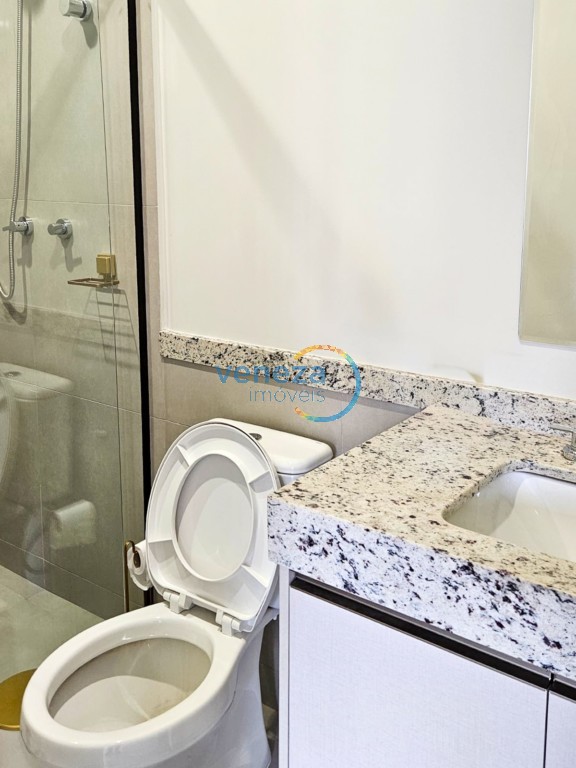 Apartamento para locação no bairro Gleba Palhano de Londrina com 62.56m<sup>2</sup> útil, 2 quartos, 1 vaga de garagem