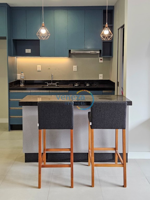 Apartamento para locação no bairro Gleba Palhano de Londrina com 62.56m<sup>2</sup> útil, 2 quartos, 1 vaga de garagem
