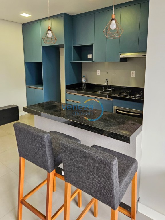 Apartamento para locação no bairro Gleba Palhano de Londrina com 62.56m<sup>2</sup> útil, 2 quartos, 1 vaga de garagem