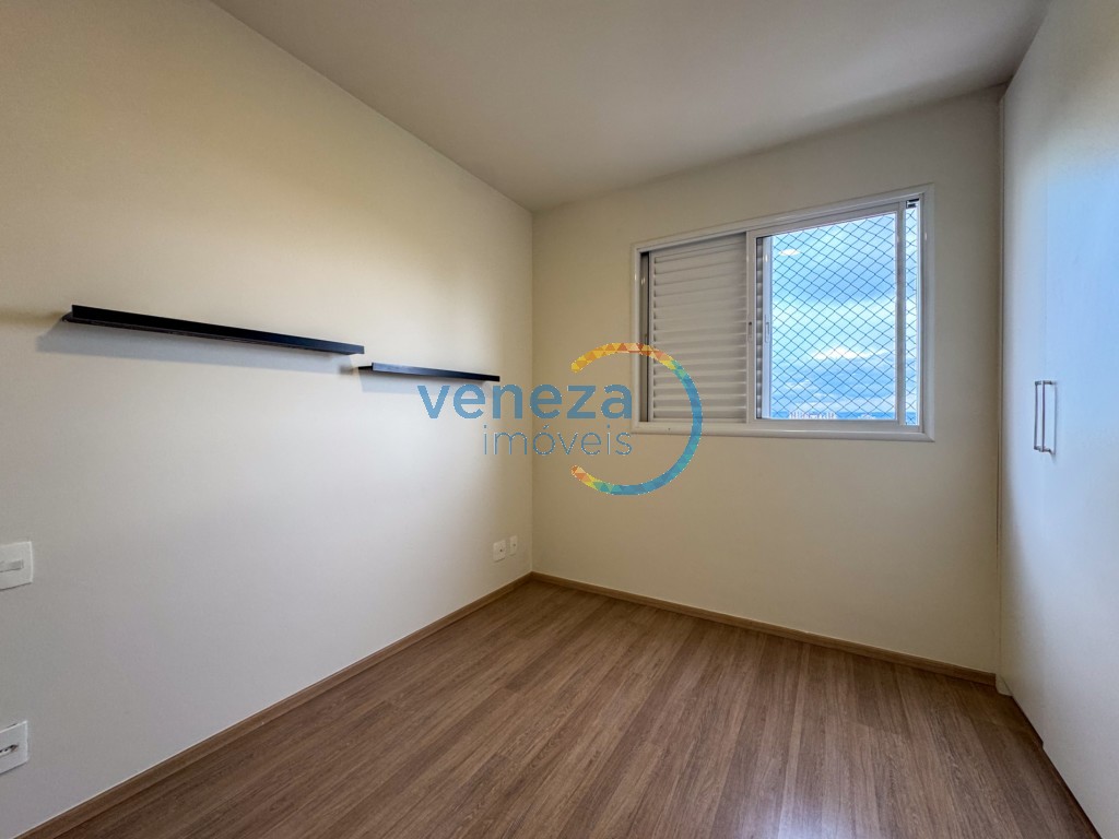Apartamento para locação no bairro Gleba Palhano de Londrina com 78m<sup>2</sup> útil, 3 quartos, 2 vagas de garagem