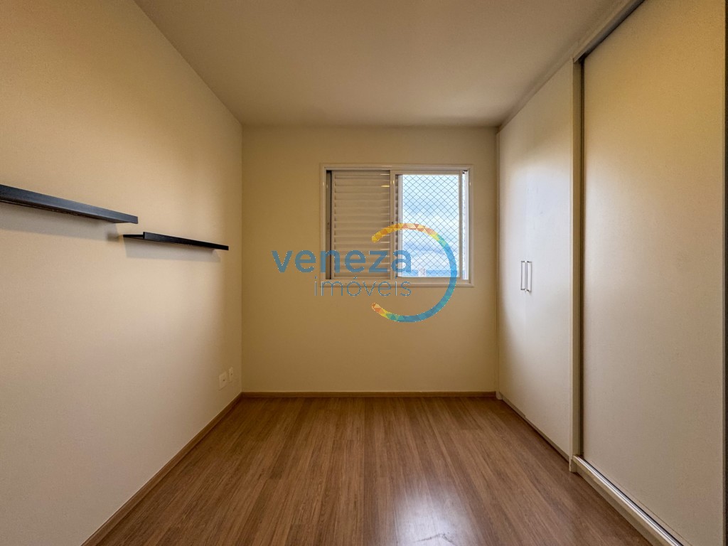 Apartamento para locação no bairro Gleba Palhano de Londrina com 78m<sup>2</sup> útil, 3 quartos, 2 vagas de garagem