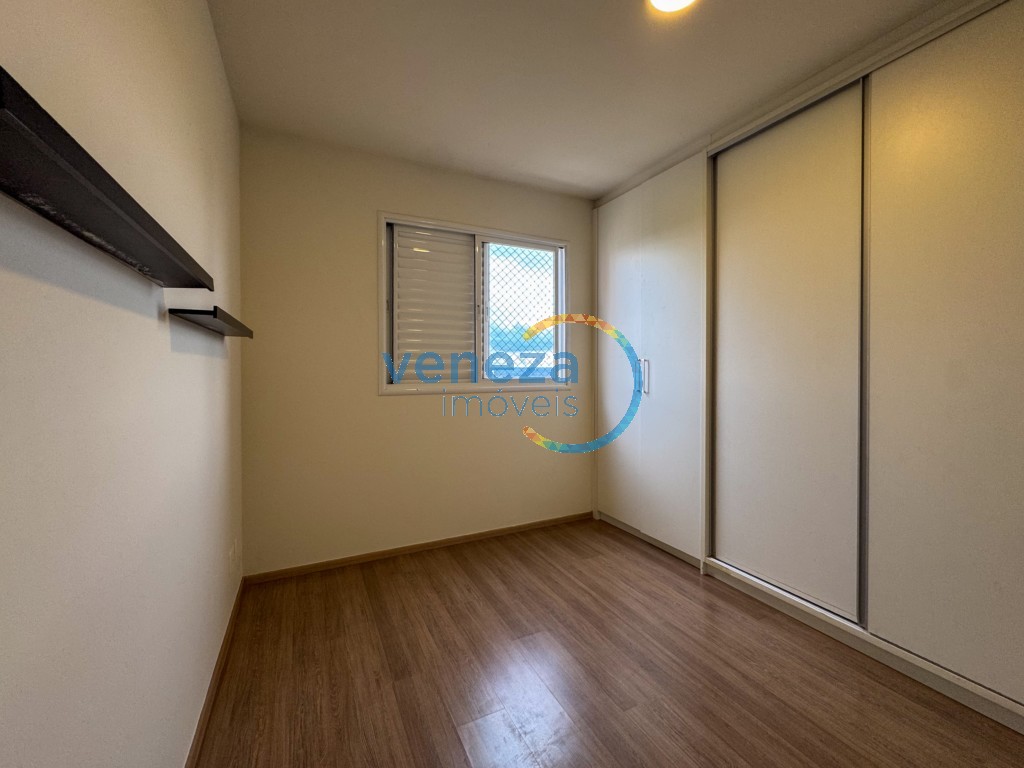 Apartamento para locação no bairro Gleba Palhano de Londrina com 78m<sup>2</sup> útil, 3 quartos, 2 vagas de garagem