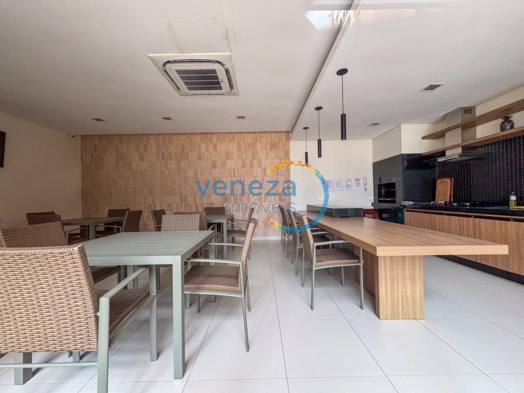 Apartamento para locação no bairro Gleba Palhano de Londrina com 78m<sup>2</sup> útil, 3 quartos, 2 vagas de garagem