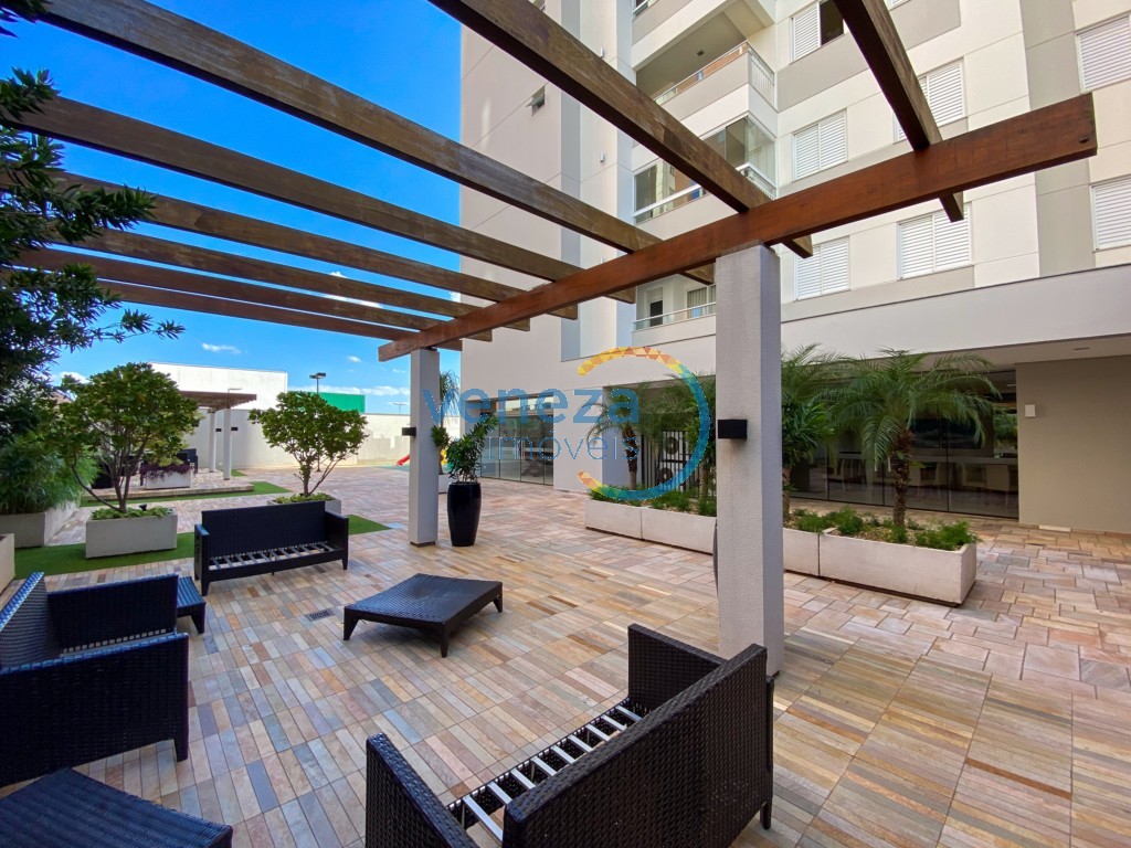 Apartamento para locação no bairro Gleba Palhano de Londrina com 78m<sup>2</sup> útil, 3 quartos, 2 vagas de garagem