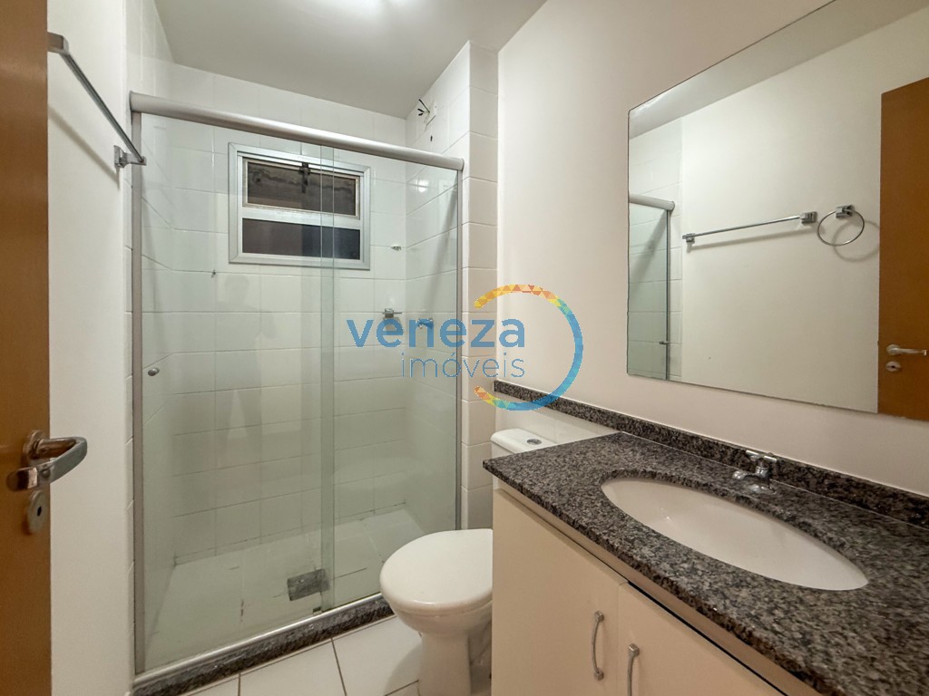 Apartamento para locação no bairro Gleba Palhano de Londrina com 69m<sup>2</sup> útil, 3 quartos, 1 vaga de garagem