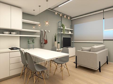 Apartamento para locacao no Batel em Curitiba com 63,1m² por R$ 3.360,00