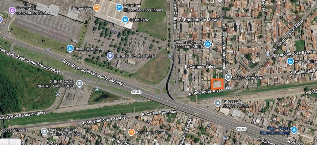 Terreno para venda no Vila Amelia em Pinhais com 1,455m² por R$ 1.850.000,00