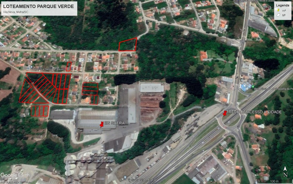 Terreno para venda no Vila Nova em Mafra com 360m² por R$ 72.000,00