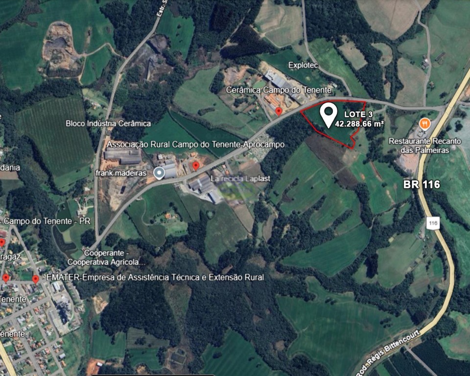 Terreno para venda no Interior em Campo do Tenente com 42.288,66m² por R$ 950.000,00